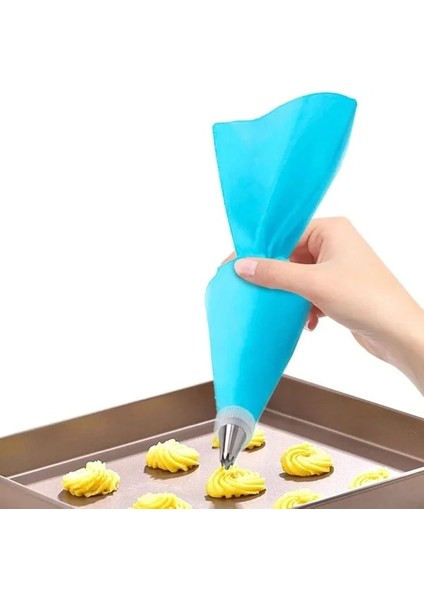 16 Adet Yeşil Stil Silikon Pasta Torbası Ipuçları Mutfak Dıy Kek Buzlanma G Kremalı Kek Dekorasyon Araçları Yeniden Kullanılabilir Pasta Torbaları + Meme Seti (Yurt Dışından) modelleri