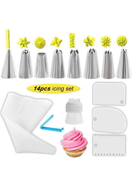 14 Adet Beyaz Stil Yeniden Kullanılabilir Buzlanma G Nozullar Seti Pasta Torbası Kazıyıcı Çiçek Kremi Ipuçları Dönüştürücü Pişirme Fincan Dıy Kek Dekorasyon Aracı (Yurt Dışından) fiyatları