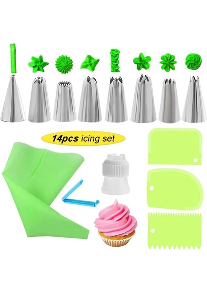 14 Adet Beyaz Stil Yeniden Kullanılabilir Buzlanma G Nozullar Seti Pasta Torbası Kazıyıcı Çiçek Kremi Ipuçları Dönüştürücü Pişirme Fincan Dıy Kek Dekorasyon Aracı (Yurt Dışından) modelleri