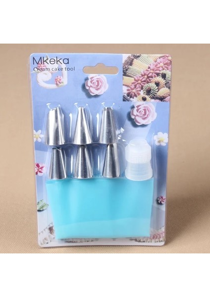 Mavi Tpu-Sert Kart Stili Et Silikon Tatlı Dekoratörleri Buzlanma G Kremalı Pasta Torbası Paslanmaz Çelik Nozul Pasta Ipuçları Dönüştürücü Dıy Pasta Süslemeleri (Yurt Dışından)