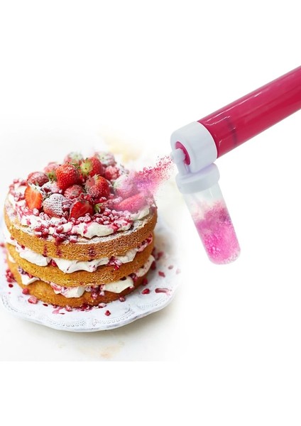 Pembe Tarzı Kek Airbrush Kek Boyama Araçları Kek Pişirme Dekorasyon Cupcakes Tatlılar Püskürtme Tabancası Köpük Kumlama Mutfak Pasta Araçları (Yurt Dışından)