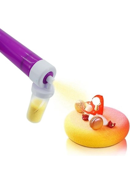 Pembe Tarzı Kek Airbrush Kek Boyama Araçları Kek Pişirme Dekorasyon Cupcakes Tatlılar Püskürtme Tabancası Köpük Kumlama Mutfak Pasta Araçları (Yurt Dışından)
