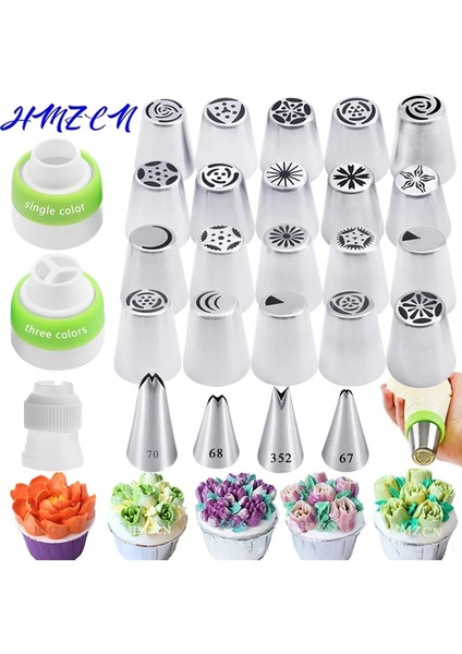 No.1 Tarzı 26 Stilleri Rus Lale Buzlanma G Nozullar Paslanmaz Çelik Yaprak Çiçek Kremi Pasta Ucu Mutfak Cupcake Kek Dekorasyon Araçları (Yurt Dışından) indirimleri