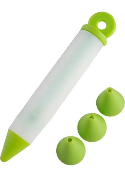 Yeşil Stil Et Kek Kalıbı Krem Silikon Pasta Memesi Gıda Yazı Kalemi Dekorasyon Aracı (Yurt Dışından)