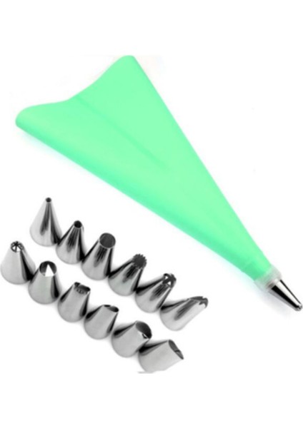 Gök Mavisi Tarzı Et Silikon Buzlanma G Kremalı Pasta Torbası + Paslanmaz Çelik Nozul Pasta Ipuçları Dönüştürücü Dıy Kek Dekorasyon Aracı (Yurt Dışından) indirimleri