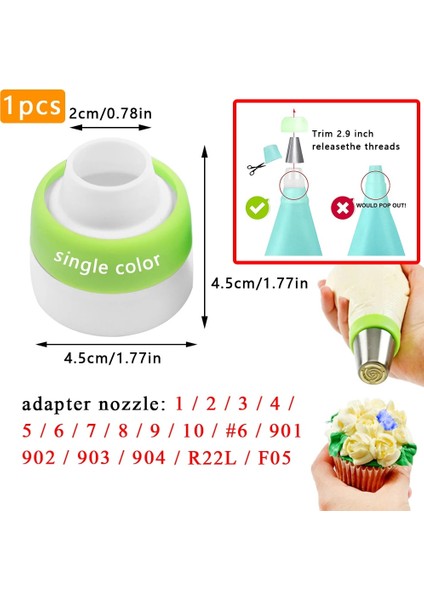 E Stili 3-Renk Buzlanma G Torba Rus Meme Dönüştürücü Çoğaltıcı Kek Kremalı Pasta Torbası Meme Adaptörü Cupcake Fondan Çerez (Yurt Dışından)