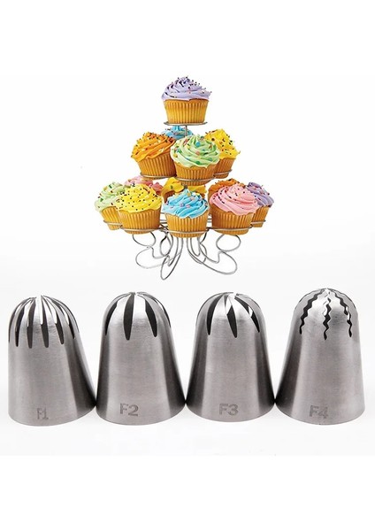 F1 Stili Ekstra Büyük Rus Pasta Nozulları Kurabiye Kek Krem Nozulları Yeniden Kullanılabilir Pasta Torbası G Torbası Için Kek Dekorasyon Araçları Spuitzak (Yurt Dışından) modelleri