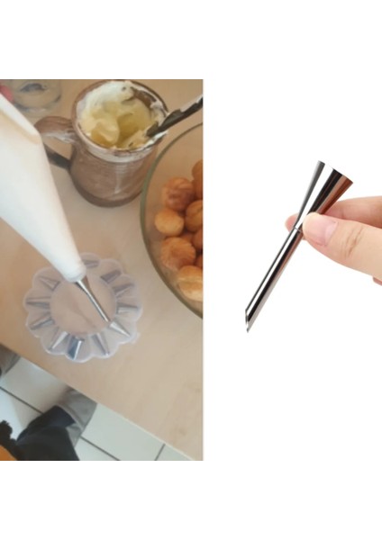 Şerit Tarzı 2 Adet Kremalı Nozullar Pasta Şırıngası Paslanmaz Çelik Buzlanma G Nozullar Ipucu Cupcake Ponponları Pasta Şefi Için Enjeksiyon Puf Aracı (Yurt Dışından) indirimleri