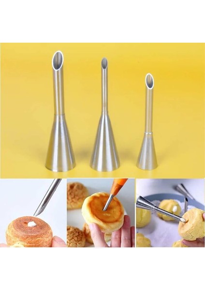 Set6 Stili Dıy Yeniden Kullanılabilir Puf Kek Ucu Silikon Pasta Torbası Krem Tereyağı Paslanmaz Çelik Meme Dekor Pişirme G Çanta Mutfak Aletleri (Yurt Dışından) indirimleri