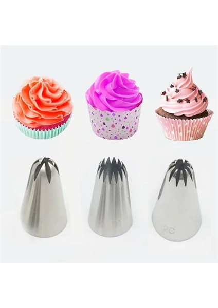 1 Adet 6b Tarzı 3 Adet #2d #6b #2c Paslanmaz Çelik Dıy Buzlanma G Ipuçları Cupcake Kek Krem G Meme Parsty Fondan Kek Dekorasyon Araçları (Yurt Dışından)