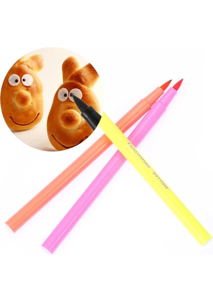 Açık Pembe Tarzı Yenilebilir Pigment Kalem Fırça Gıda Boyama Kalemi Bisküvi Fondan Kek Dekorasyon Araçları Kek Dıy Pişirme Beraberlik Aracı 10 Renk (Yurt Dışından)