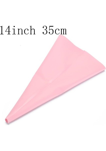 Pembe M 14 Inç Stili Şekerleme Torbası Yeniden Kullanılabilir Silikon Pasta Torbası Buzlanma G Kek Cupcake Dekorasyon Araçları Mutfak Aksesuarları Dıy Kek Araçları (Yurt Dışından)