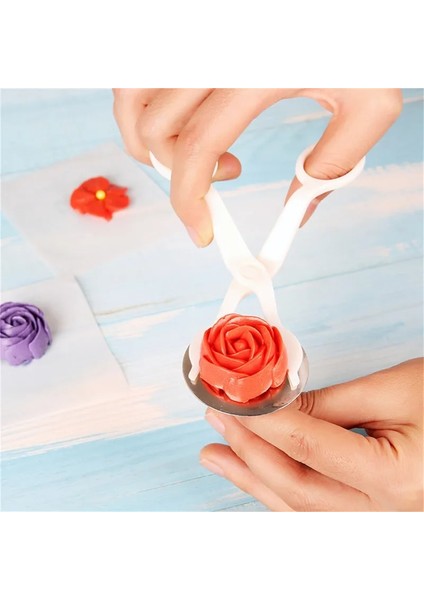 Beyaz Set Stili G Çiçek Veya Tırnak Mutfak Pişirme Pasta Aracı Gül Dekor Kaldırıcı Fondan Kek Dekorasyon Tepsisi Krem Transfer Araçları (Yurt Dışından) modelleri