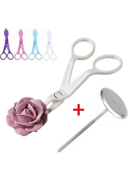 Beyaz Set Stili G Çiçek Veya Tırnak Mutfak Pişirme Pasta Aracı Gül Dekor Kaldırıcı Fondan Kek Dekorasyon Tepsisi Krem Transfer Araçları (Yurt Dışından) fırsatları