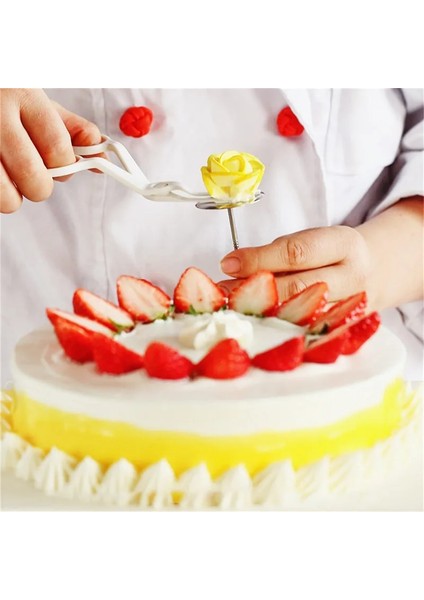 Beyaz Set Stili G Çiçek Veya Tırnak Mutfak Pişirme Pasta Aracı Gül Dekor Kaldırıcı Fondan Kek Dekorasyon Tepsisi Krem Transfer Araçları (Yurt Dışından) indirimleri