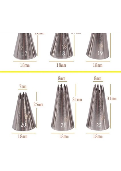 9 Adet Tarzı Et Open Star Krem G Nozullar Pasta Süsleme Seti Metal Pasta Torbası Ipuçları Fondan Bisküvi Buzlanma Ipuçları Tüp Kalıp Araçları (Yurt Dışından) fırsatları