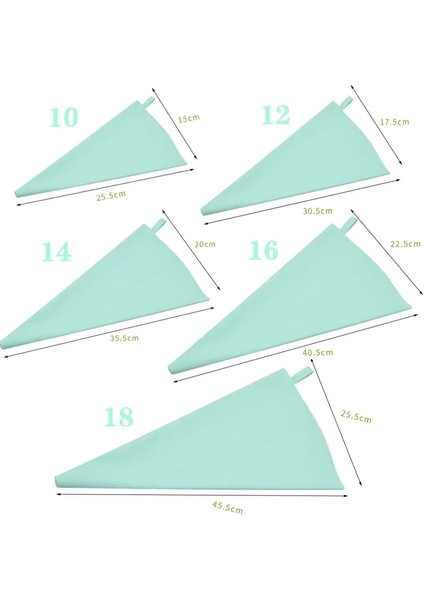 Mavi Stil 16 Inç 40CM Silikon Şekerleme Kremalı Pasta Torbası Pişirme Aksesuarları Dıy Kek Dekorasyon Araçları Buzlanma G Çanta Mutfak Aletleri Cupcake (Yurt Dışından) fırsatları