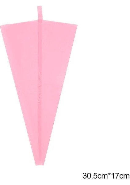 PEMBE-M-30X17CM Tarzı Mavi Pembe Yeniden Kullanılabilir Silikon Pasta Torbası Buzlanma G Krem Pasta Torbası Dıy Pişirme Kek Dekorasyon Araçları Gıda Sınıfı G Çanta (Yurt Dışından)