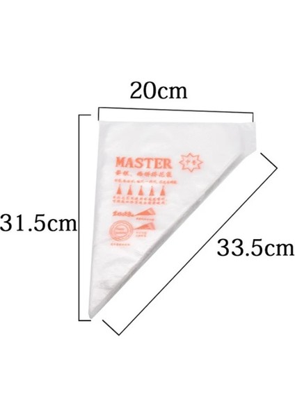 20 Adet Boyutu M 14 Inç Tarzı Tek Kullanımlık G Torba Buzlanma Fondan Kek Krema Squeeze Krem Torba Tatlı Dekoratörleri Pasta Ucu Nozul Torbaları (Yurt Dışından)