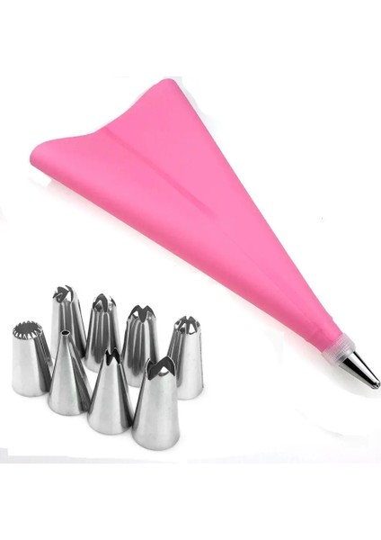 1 Adet Kuplör Tarzı Et Krema Şekerleme Nozulları Buzlanma G Pasta Torbası Seti Diy Pasta Süsleme Araçları Paslanmaz Çelik + Pp Yeniden Kullanılabilir Bağlayıcı (Yurt Dışından)