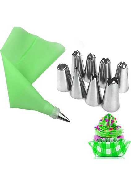 1 Adet Kuplör Tarzı Et Krema Şekerleme Nozulları Buzlanma G Pasta Torbası Seti Diy Pasta Süsleme Araçları Paslanmaz Çelik + Pp Yeniden Kullanılabilir Bağlayıcı (Yurt Dışından)