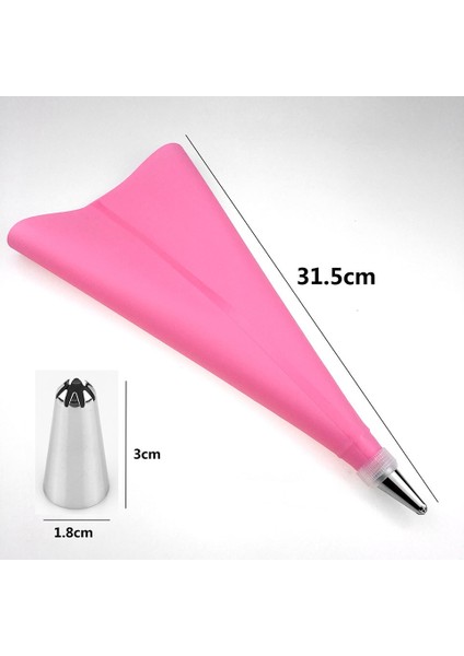 1 Adet Kuplör Tarzı Et Krema Şekerleme Nozulları Buzlanma G Pasta Torbası Seti Diy Pasta Süsleme Araçları Paslanmaz Çelik + Pp Yeniden Kullanılabilir Bağlayıcı (Yurt Dışından)