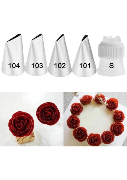 NO.103 Tarzı #101 #102 #103 #g Gül Yaprağı Şekli Oluşturmak Için Nozul Süsleme Buzlanma Ucu Pişirme ve Pastacılık Aletleri Bakeware (Yurt Dışından)