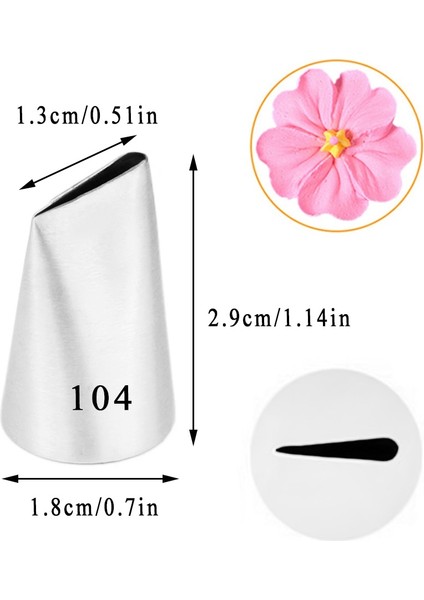 NO.103 Tarzı #101 #102 #103 #g Gül Yaprağı Şekli Oluşturmak Için Nozul Süsleme Buzlanma Ucu Pişirme ve Pastacılık Aletleri Bakeware (Yurt Dışından)