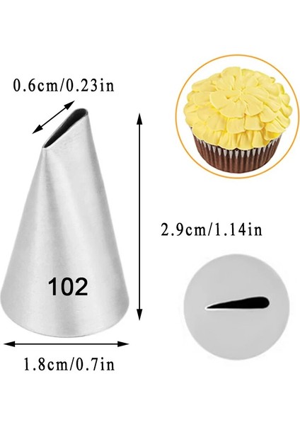 NO.103 Tarzı #101 #102 #103 #g Gül Yaprağı Şekli Oluşturmak Için Nozul Süsleme Buzlanma Ucu Pişirme ve Pastacılık Aletleri Bakeware (Yurt Dışından)