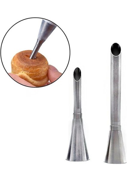2 Adet Tarzı Et Paslanmaz Çelik Krem Buzlanma Uzun G Puf Meme Ucu Dıy Küçük Pasta Kek Pişirme Şeker El Sanatları Dekorasyon Araçları (Yurt Dışından)