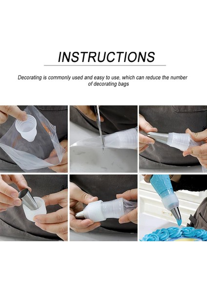 Tarzı Oupler Adaptörü Buzlanma G Nozul Çanta Seti Kek Çiçek Pasta Aracı Seti Kek Dekorasyon Araçları Krem Tatlı Araçları (Yurt Dışından) modelleri