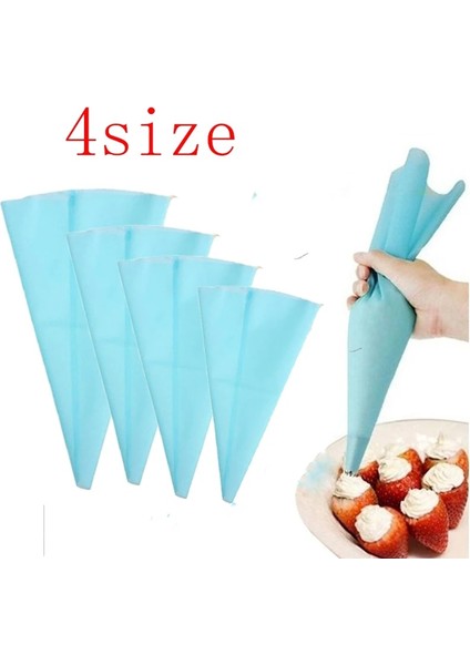 Mavi 16 Inç 40CM Tarzı Şekerleme Torbası Yeniden Kullanılabilir Silikon Pasta Torbası Buzlanma G Kek Cupcake Dekorasyon Araçları Mutfak Aksesuarları Dıy Kek Araçları (Yurt Dışından) fırsatları