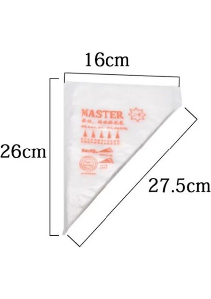S 16X 26CM Stili Et Tek Kullanımlık Pasta Torbaları Pasta Süsleme Aletleri Mutfak Buzlanma Yiyecek Hazırlama Torbaları Kek G Pişirme Krema Aletleri (Yurt Dışından)
