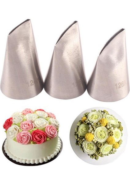 1 Adet 124K Tarzı 124K 125K 126K Gül Pasta Nozulları Paslanmaz Çelik Nozul Seti Dıy Buzlanma G Ipuçları Setleri Cupcake Kek Dekorasyon Araçları (Yurt Dışından) fiyatları