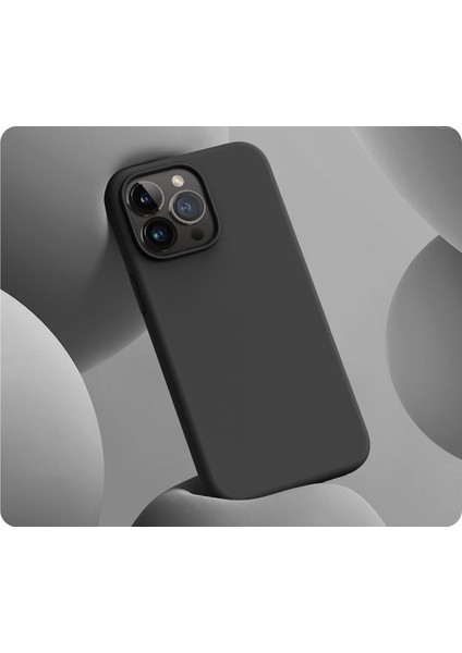 Iphone 15 Pro Max Uyumlu Içi Kadife Süet Yumuşak Liquid Silikon Lansman Telefon Kılıfı