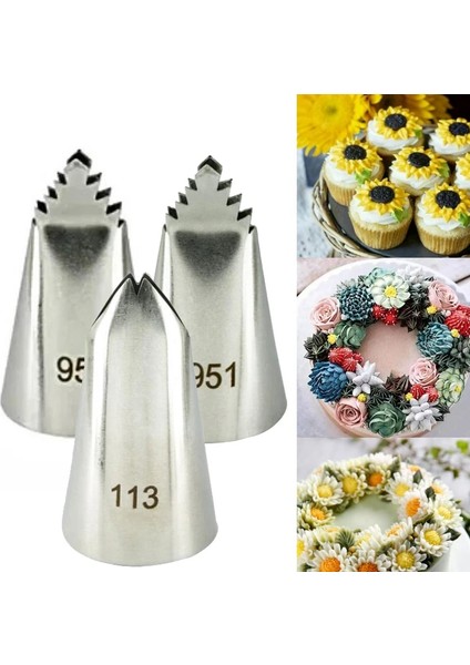 NO.113 Stili 95#951#113# Yapraklar Buzlanma G Nozul Ayçiçeği Pasta Nozulları Kek Dekorasyon Araçları Rus Ipuçları Kremalı Tatlı Decoators (Yurt Dışından) modelleri