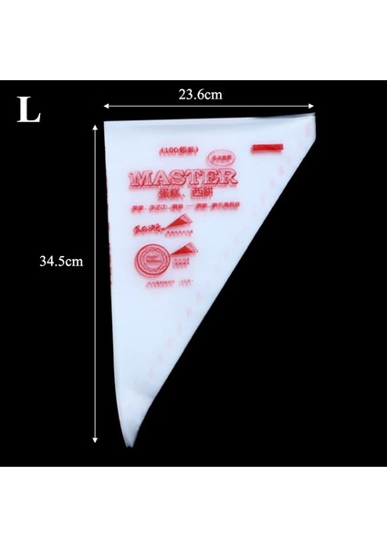 L Tarzı Çanta Tek Kullanımlık Buzlanma Nozulları Küçük Büyük Boy Kek Alet Çantası Buzlanma Nozulu Fondan Pasta Süsleme Pastası (Yurt Dışından)