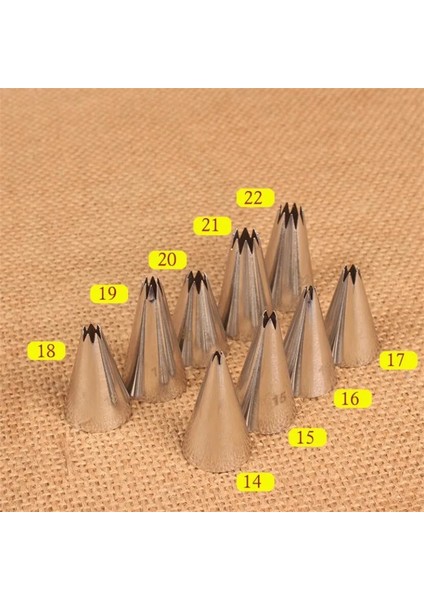 Et Open Star Krem G Nozullar Pasta Süsleme Seti Metal Pasta Torbası Ipuçları Fondan Bisküvi Buzlanma Ipuçları Tüp Kalıp Araçları (Yurt Dışından)