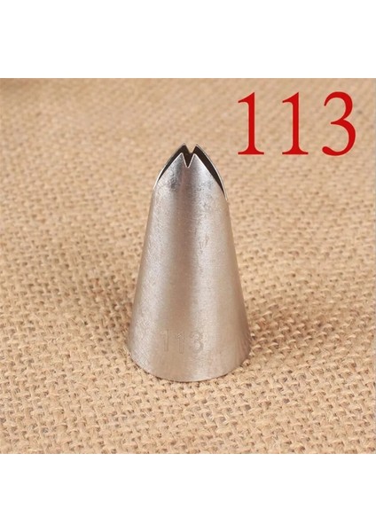 #113 Orta Yaprak Ipuçları Paslanmaz Çelik Buzlanma G Nozullar Kek Dekorasyon Pasta Ucu Setleri Cupcake Araçları Tatlı Dekoratör (Yurt Dışından)