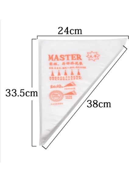 20 Adet Boyutu L 16 Inç Tarzı Tek Kullanımlık G Torba Buzlanma Fondan Kek Krema Squeeze Krem Torba Tatlı Dekoratörleri Pasta Ucu Nozul Torbaları (Yurt Dışından)