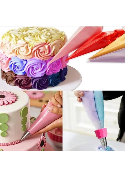 20 Adet Boyutu L 16 Inç Tarzı Tek Kullanımlık G Torba Buzlanma Fondan Kek Krema Squeeze Krem Torba Tatlı Dekoratörleri Pasta Ucu Nozul Torbaları (Yurt Dışından) modelleri