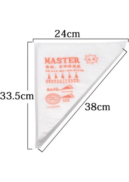 L Tarzı Tek Kullanımlık Pastacılık Torbası Şeffaf Buzlanma Fondan Kek Kreması Dekorasyon Memeleri Bakeware Pasta Ucu Araçları Üst Sınıf (Yurt Dışından)