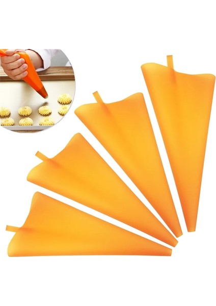 16 Inç Tarzı Yeniden Kullanılabilir Silikon Pasta Torbası G Kek Dekorasyon Araçları Dıy Cupcake Yeni Pasta Torbaları Mutfak Kek Pasta Malzemeleri Kırmızı Turuncu (Yurt Dışından) modelleri
