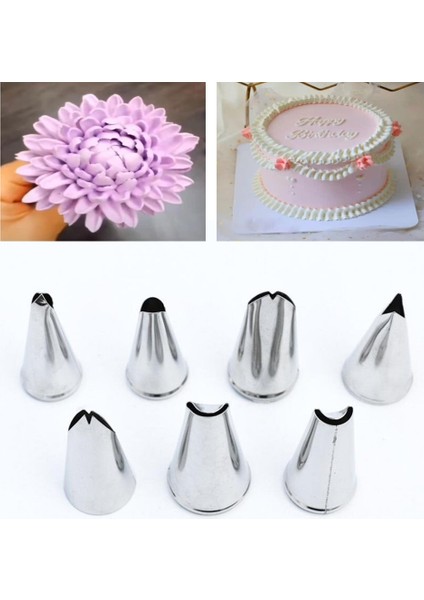 7 Adet Tarzı Teel Krizantem Yaprak Gül Çiçek Nozullar Buzlanma G Ipuçları Kek Dekorasyon Araçları Krem Gül Bakeware Cupcake Kalıpları (Yurt Dışından) modelleri