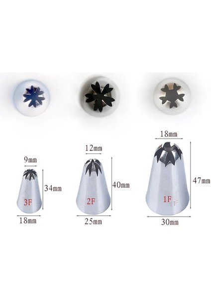 Karıştırma Stili #1f#2f#3f Kiraz Blowwoms Krem Nozullar Şekerleme Kek Yapma Araçları Çiçek G Ipuçları Cupcake Pasta Dekorasyon Araçları (Yurt Dışından)