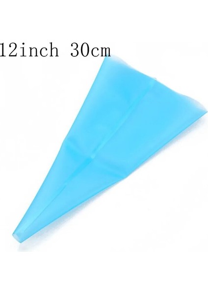 Mavi 12 Inç Tarzı Mutfak Aletleri Kremalı Pasta Torbası Pişirme Aksesuarları Dıy Kek Dekorasyon Gıda Sınıfı Eva Yeniden Kullanılabilir Çantalar (Yurt Dışından)