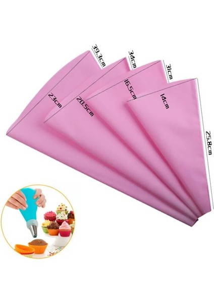 4 Adet Pembe Stil Mutfak Aletleri Kremalı Pasta Torbası Pişirme Aksesuarları Dıy Kek Dekorasyon Gıda Sınıfı Evatpu Yeniden Kullanılabilir Çantalar (Yurt Dışından) indirimleri