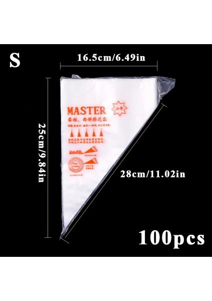 50 Adet Tarzı Pcs Paketi Pasta Torbası Tek Kullanımlık G Torba Buzlanma Fondan Kek Kreması Dekorasyon Pasta Ucu Aracı Kek Dekorasyon Aracı (Yurt Dışından) fırsatları