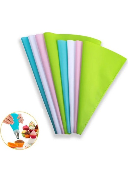 Xs Pembe Tarzı 4 Boyutları Silikon Buzlanma G Krem Pasta Torbası Yeniden Kullanılabilir Dıy Şekerleme Çantası Mutfak Aksesuarları Kek Dekorasyon Pişirme Araçları (Yurt Dışından) indirimleri