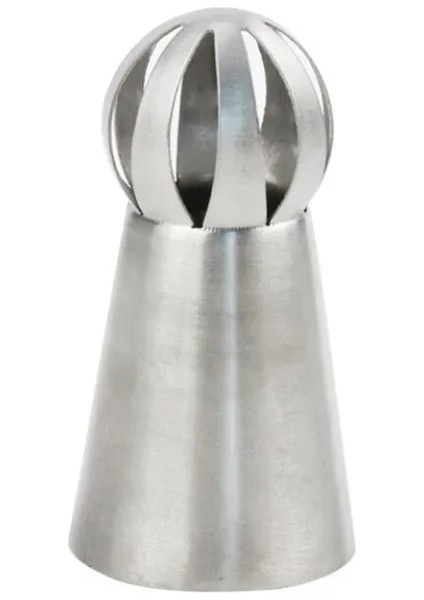 NO.103 Tarzı 1 Adet Sıcak Rus Küresel Top Paslanmaz Çelik Çiçek Kek Nozulları Buzlanma G Dekorasyon Ipuçları Araçları Küre Şekli Krem (Yurt Dışından)